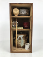 Japanese Tea Ceremony Set Chabako Wooden Box Vtg Pottery Chawan Sado PX817-KT - Tea Ceremony-chidorivintage.com