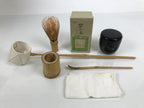 Japanese Tea Ceremony Set Chabako Wooden Box Vtg Pottery Chawan Sado PX818