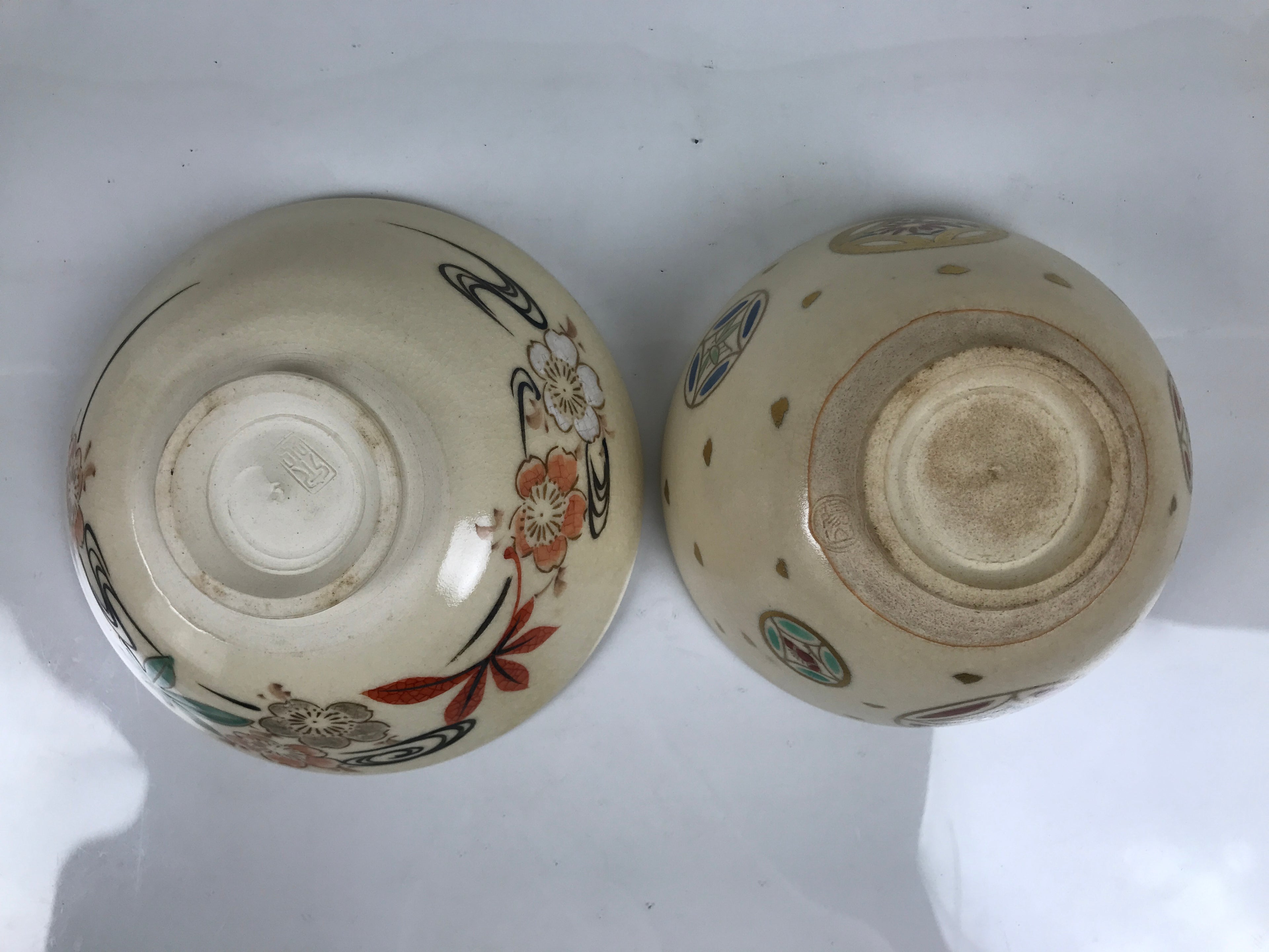 Japanese Tea Ceremony Set Chabako Wooden Box Vtg Pottery Chawan Sado PX819