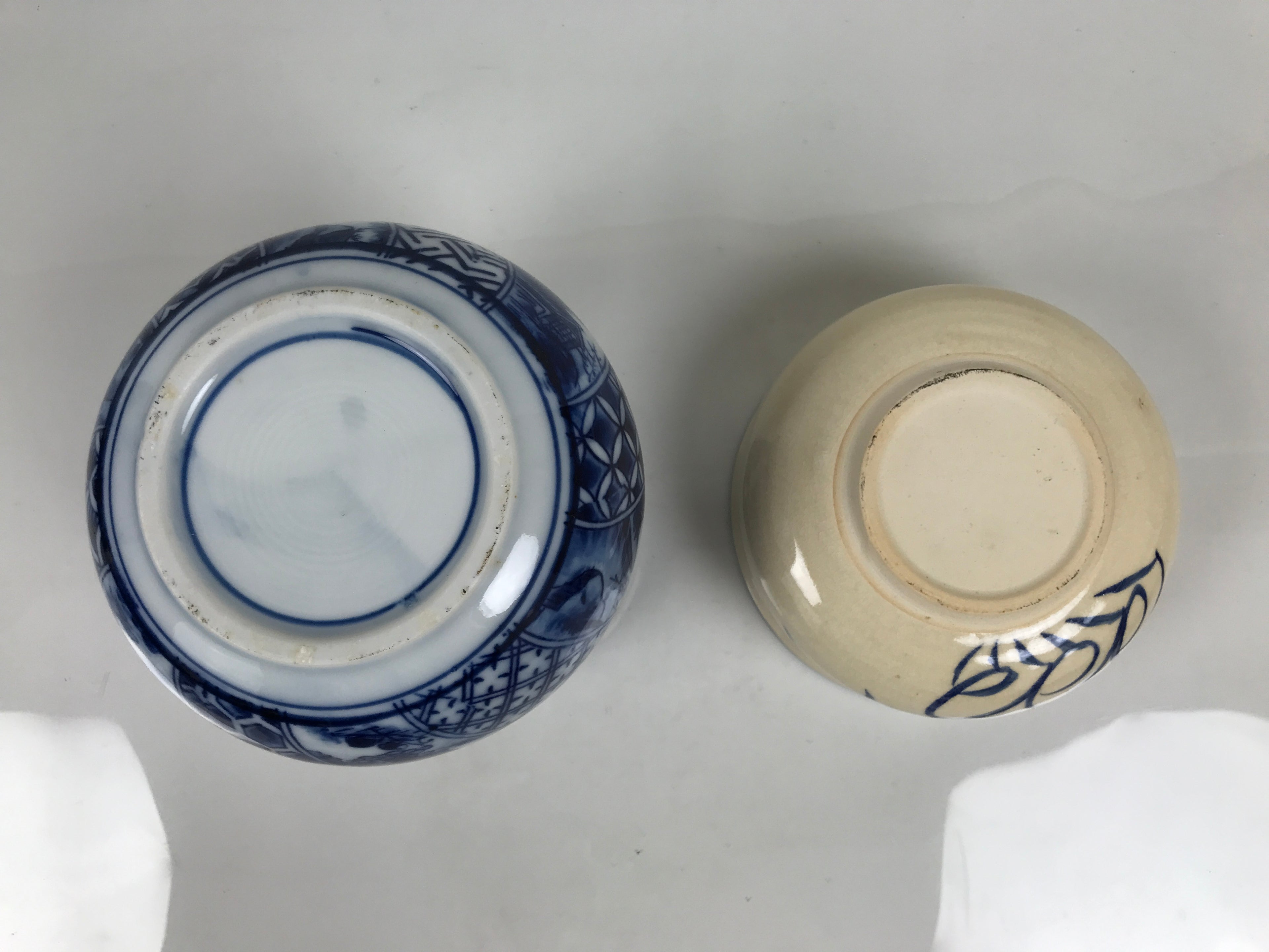 Japanese Tea Ceremony Set Chabako Wooden Box Vtg Pottery Chawan Sado PX820