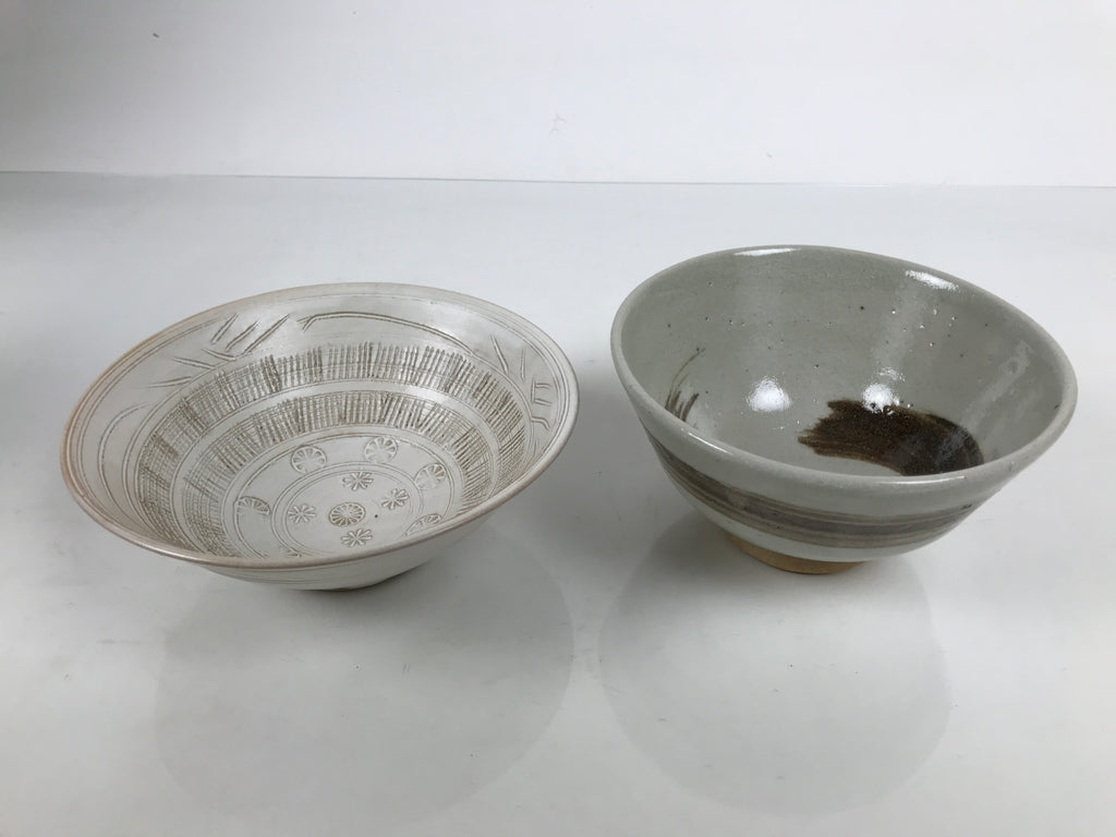 Japanese Tea Ceremony Set Chabako Wooden Box Vtg Pottery Chawan Sado PX820