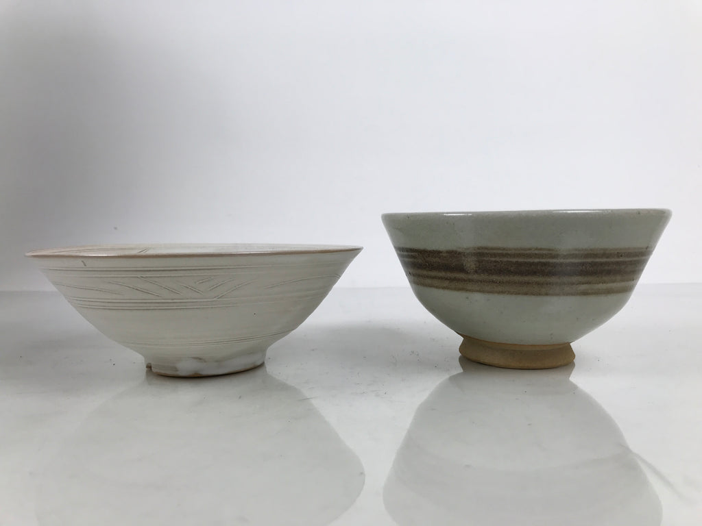 Japanese Tea Ceremony Set Chabako Wooden Box Vtg Pottery Chawan Sado PX820