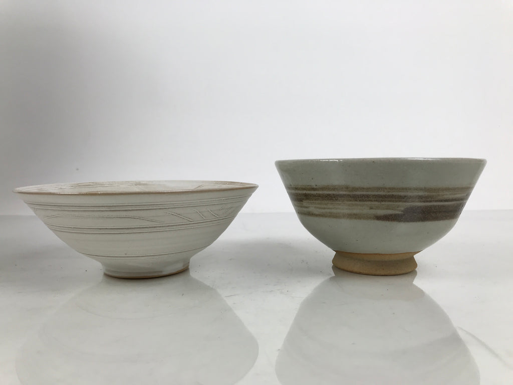 Japanese Tea Ceremony Set Chabako Wooden Box Vtg Pottery Chawan Sado PX820