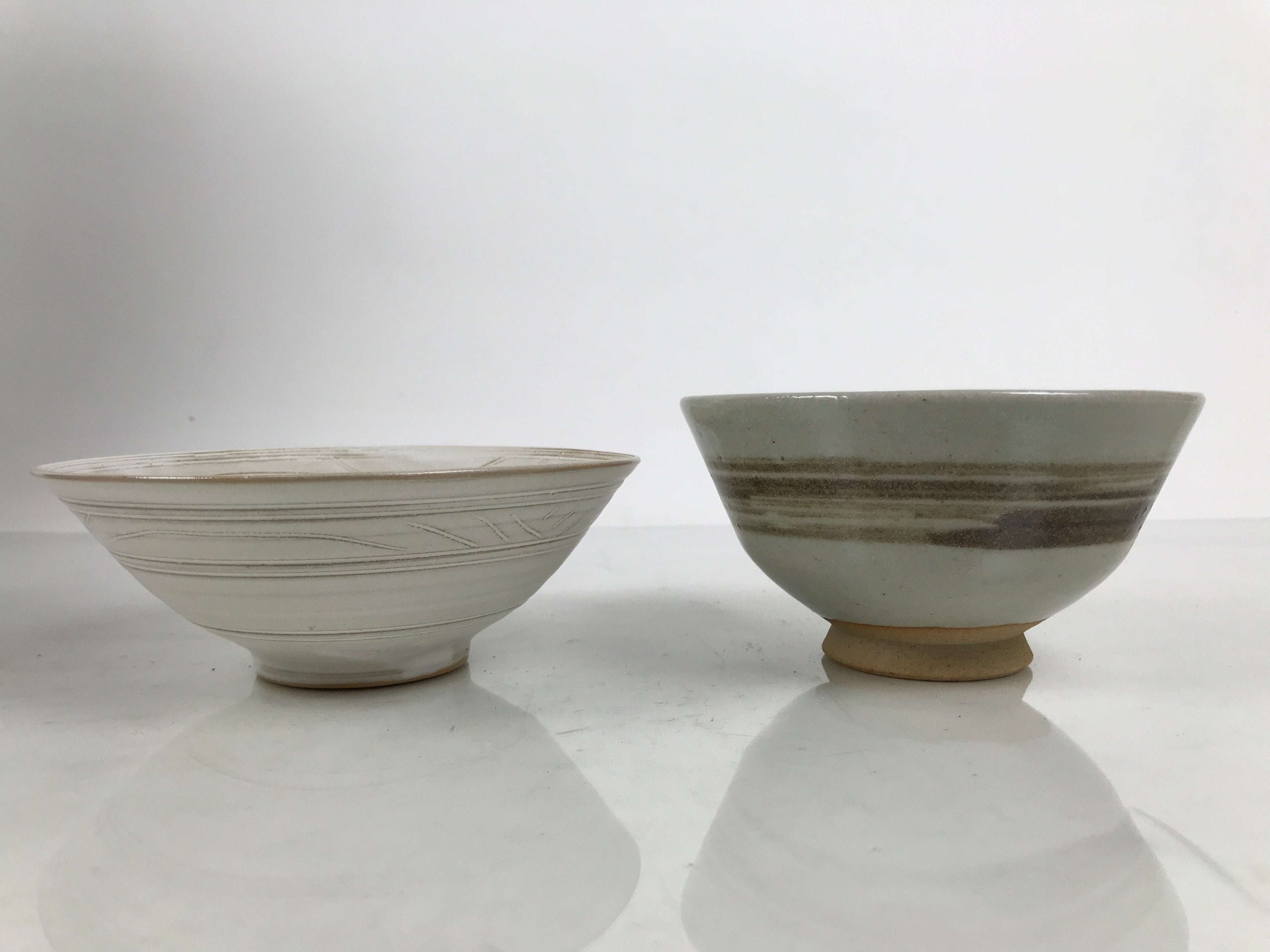 Japanese Tea Ceremony Set Chabako Wooden Box Vtg Pottery Chawan Sado PX820