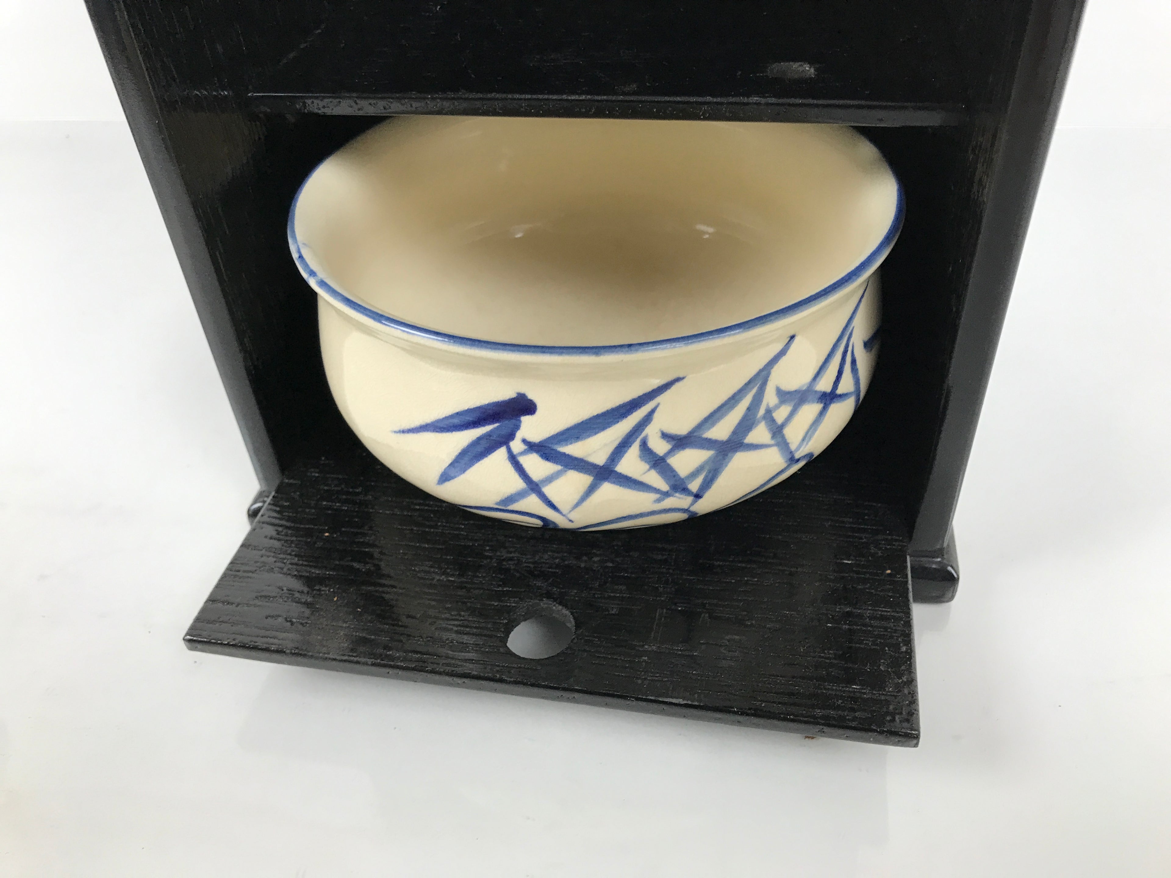 Japanese Tea Ceremony Set Chabako Wooden Box Vtg Pottery Chawan Sado PX820