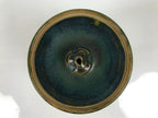 Japanese Oribe Ceramic Mizusashi Water Jar Vtg Pottery Tea Ceremony Pot TG215-KT - Tea Ceremony-chidorivintage.com