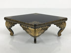 Japanese Lacquer Wood Diamond Mochi Stands Vtg Hina Doll Accessory Makie ID694-AD - Doll-chidorivintage.com