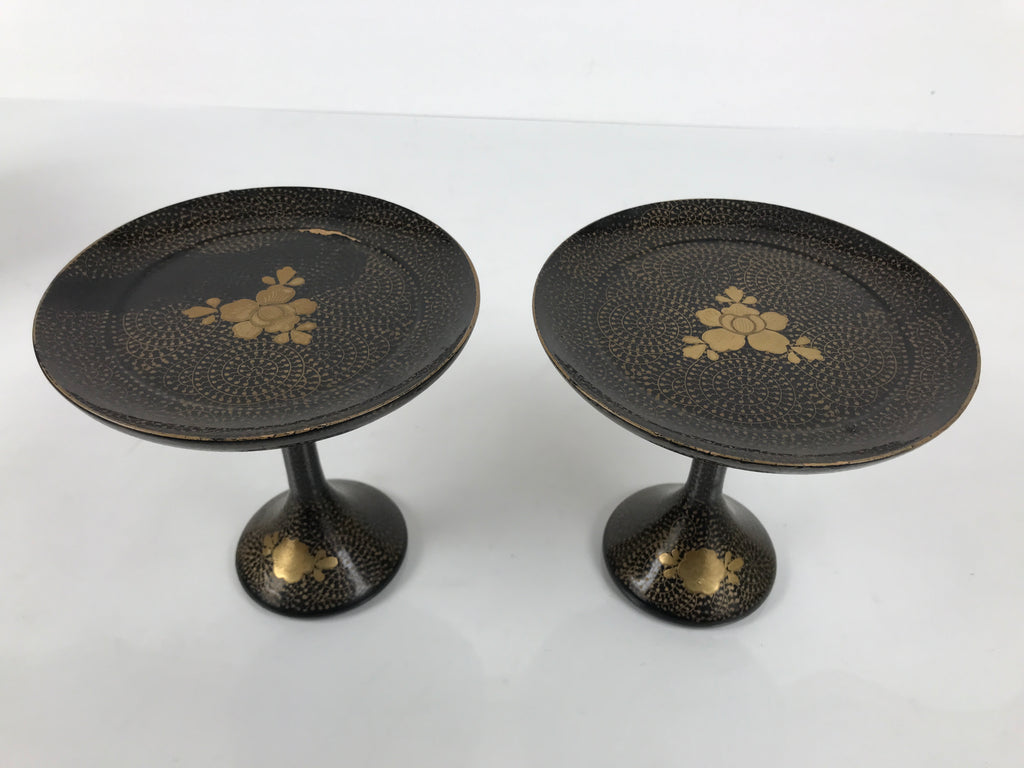 Japanese Lacquer Wood Takatsuki Mochi Stand Set Vtg Hina Doll Furniture ID695-AD - Doll-chidorivintage.com