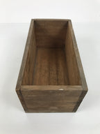 Vintage Japanese Wooden Pottery Storage Box Inside 24.5x11.5x11.5cm Brown X231-FB - Wooden Box-chidorivintage.com