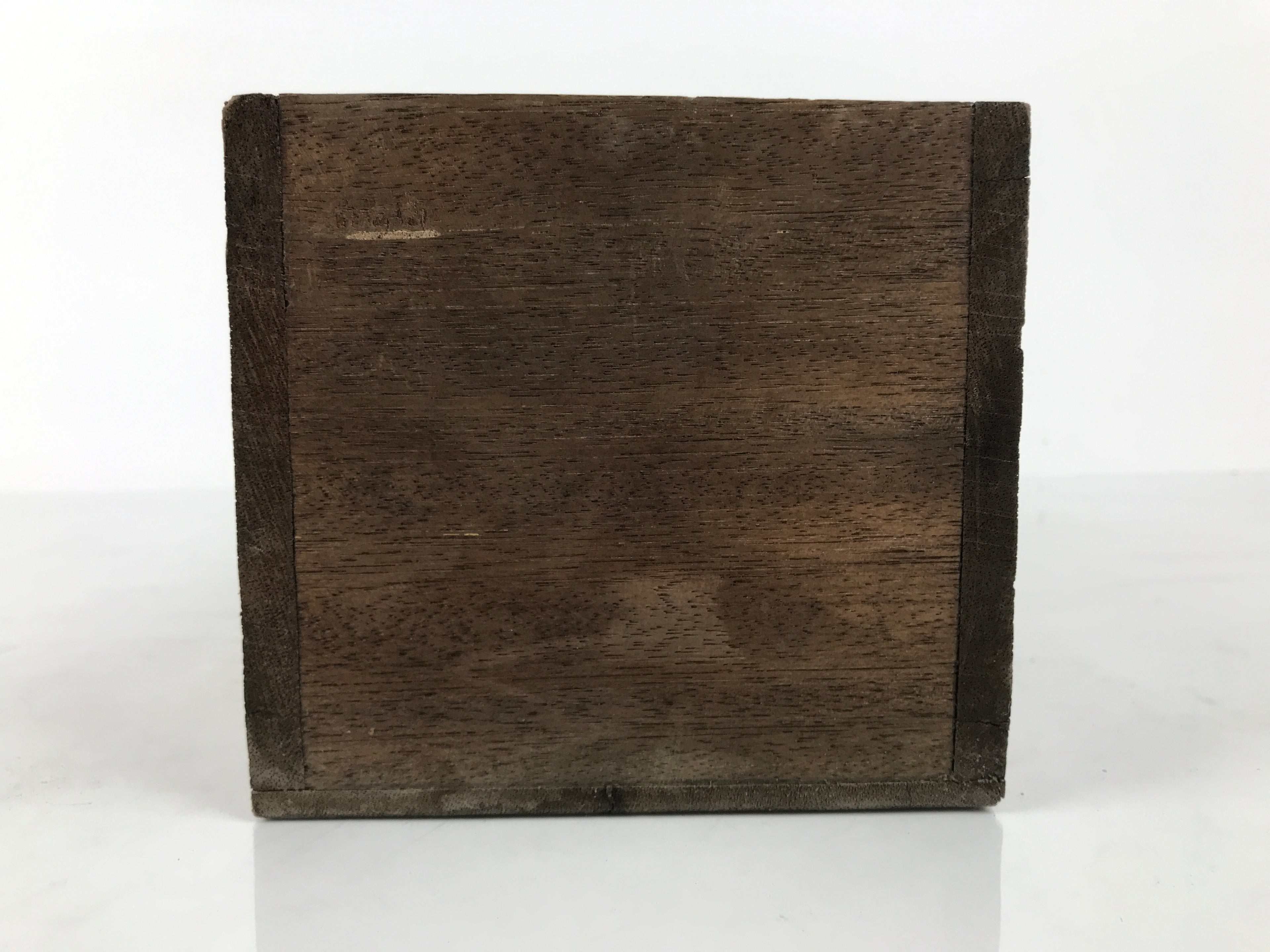 Vintage Japanese Wooden Pottery Storage Box Inside 24.5x11.5x11.5cm Brown X231-FB - Wooden Box-chidorivintage.com