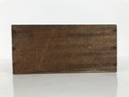 Vintage Japanese Wooden Pottery Storage Box Inside 24.5x11.5x11.5cm Brown X231-FB - Wooden Box-chidorivintage.com
