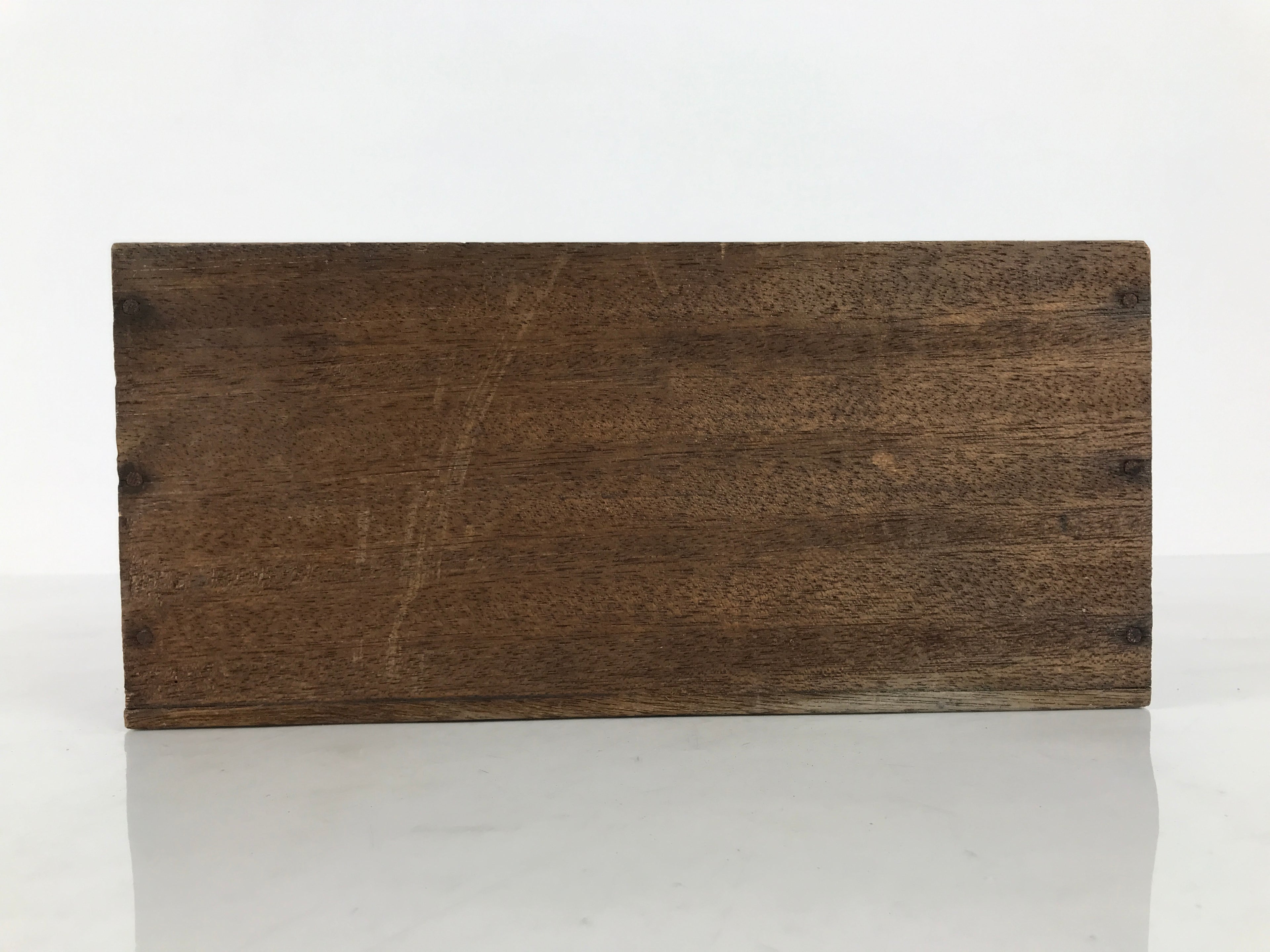 Vintage Japanese Wooden Pottery Storage Box Inside 24.5x11.5x11.5cm Brown X231-FB - Wooden Box-chidorivintage.com