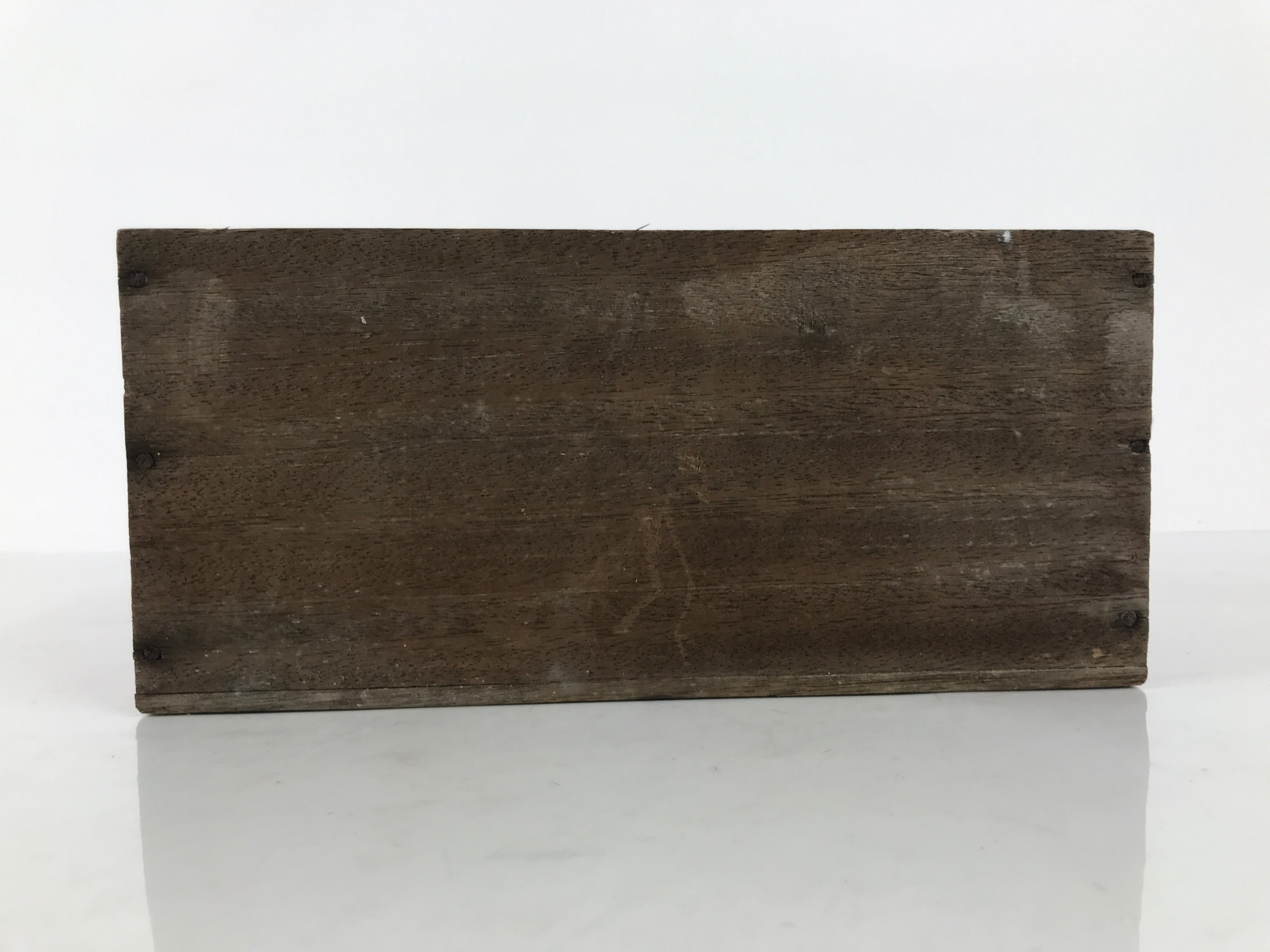 Vintage Japanese Wooden Pottery Storage Box Inside 24.5x11.5x11.5cm Brown X231-FB - Wooden Box-chidorivintage.com