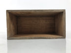 Vintage Japanese Wooden Pottery Storage Box Inside 24.5x11.5x11.5cm Brown X231-FB - Wooden Box-chidorivintage.com