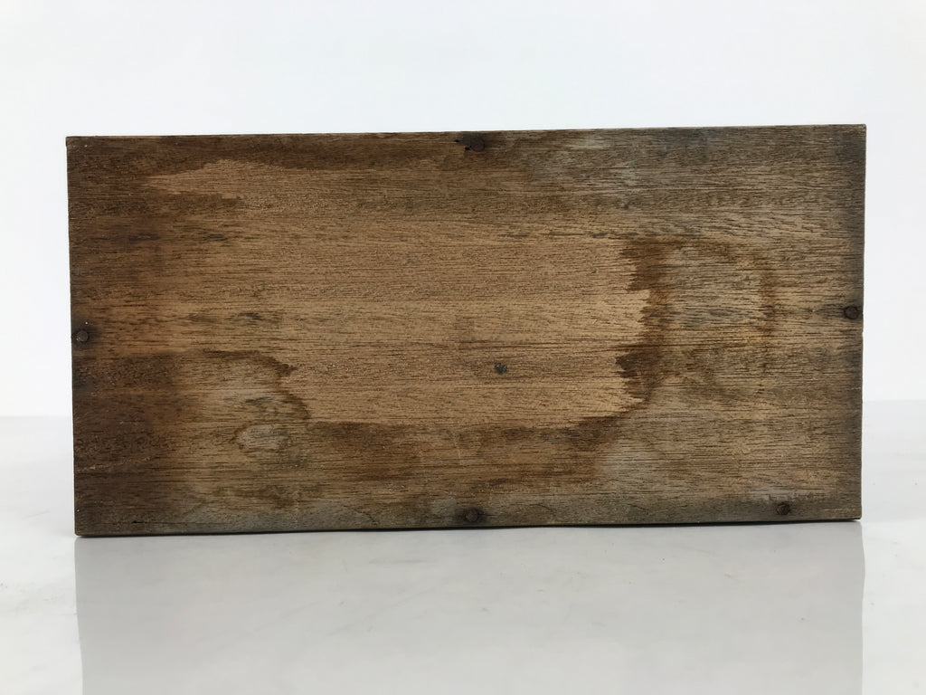 Vintage Japanese Wooden Pottery Storage Box Inside 24.5x11.5x11.5cm Brown X231-FB - Wooden Box-chidorivintage.com