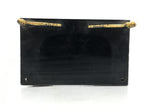 Japanese Buddhist Altar Lacquer Wood Shumidan Part Vtg Flower Black Gold BP42-OT - Buddhist-chidorivintage.com