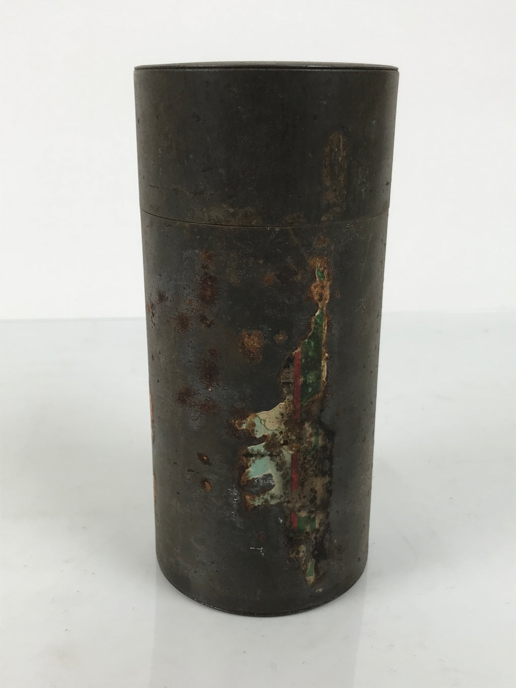 Japanese Steel Metal Lidded Tea Leaf Storage Canister Vtg Souvenir Can JK948-OT - Misc-chidorivintage.com