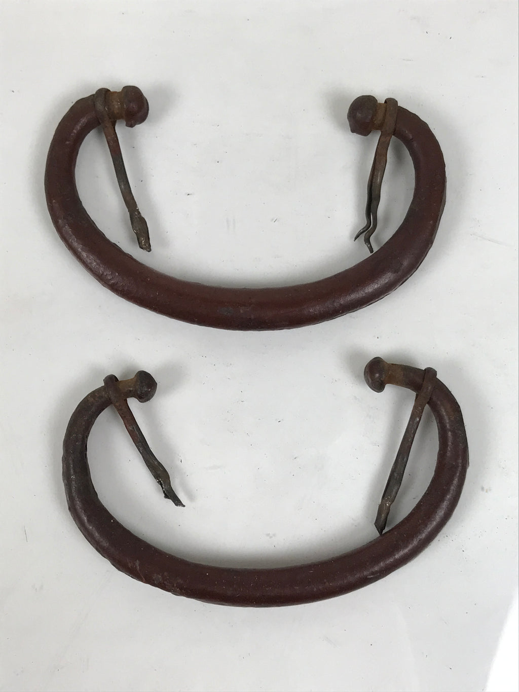 Antique Japanese Iron Tansu Chest Handle Drawer Furniture Hardware 2pc JK949-OT - Misc-chidorivintage.com