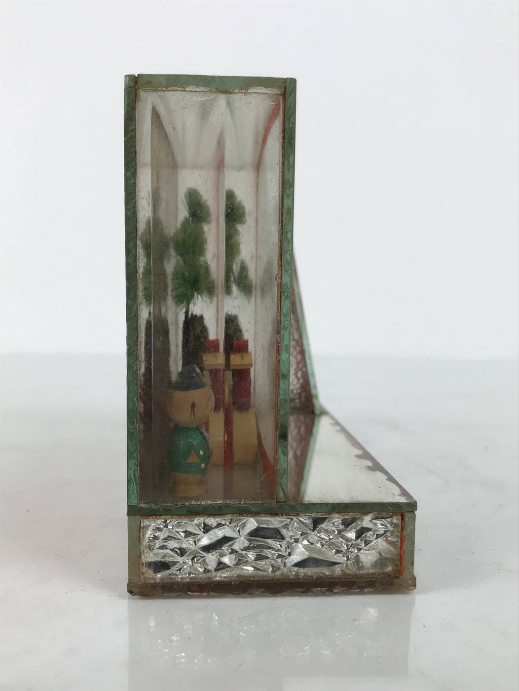 Japanese Kokeshi Doll Figurine Glass Case Display Vtg Pen Holder Souvenir ST115-AD - Figurines-chidorivintage.com