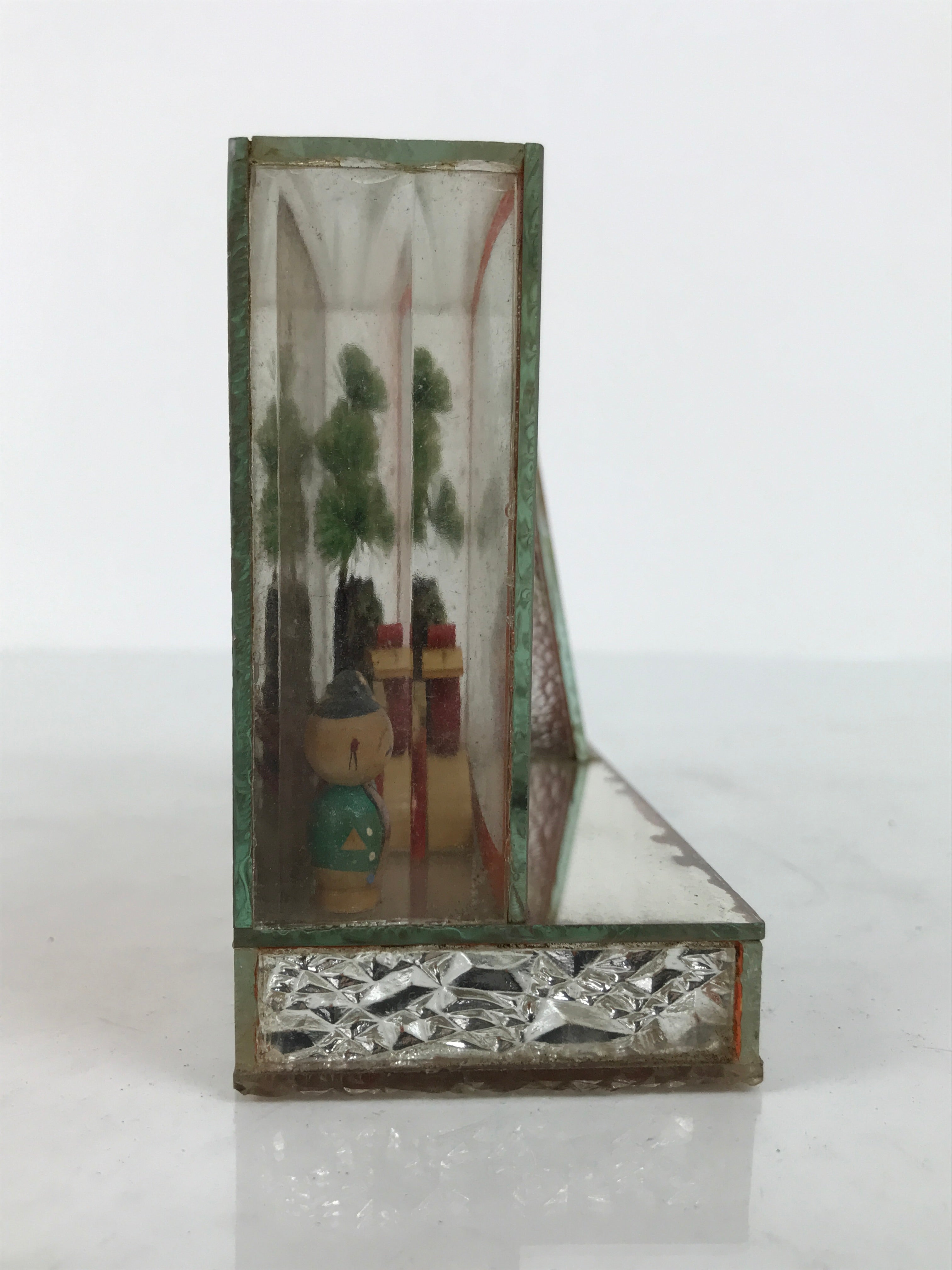 Japanese Kokeshi Doll Figurine Glass Case Display Vtg Pen Holder Souvenir ST115-AD - Figurines-chidorivintage.com