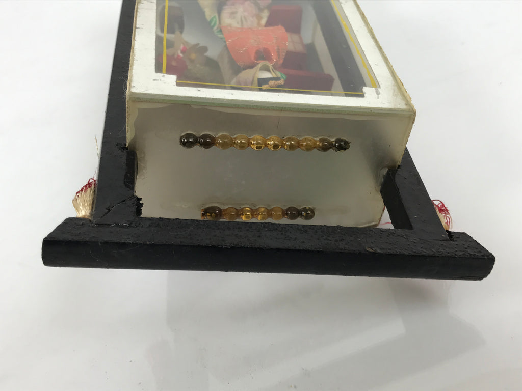 Japanese Geisha Doll Figurine Glass Case Display Vtg Kyoto Souvenir Ningyo ST111-AD - Figurines-chidorivintage.com