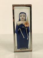 Japanese Nun Doll Figurine Glass Case Display Vtg Nagasaki Souvenir Ningyo ST109-AD - Figurines-chidorivintage.com