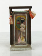 Japanese Geisha Doll Figurine Glass Case Display Vtg Kyoto Souvenir Ningyo ST113-AD - Figurines-chidorivintage.com