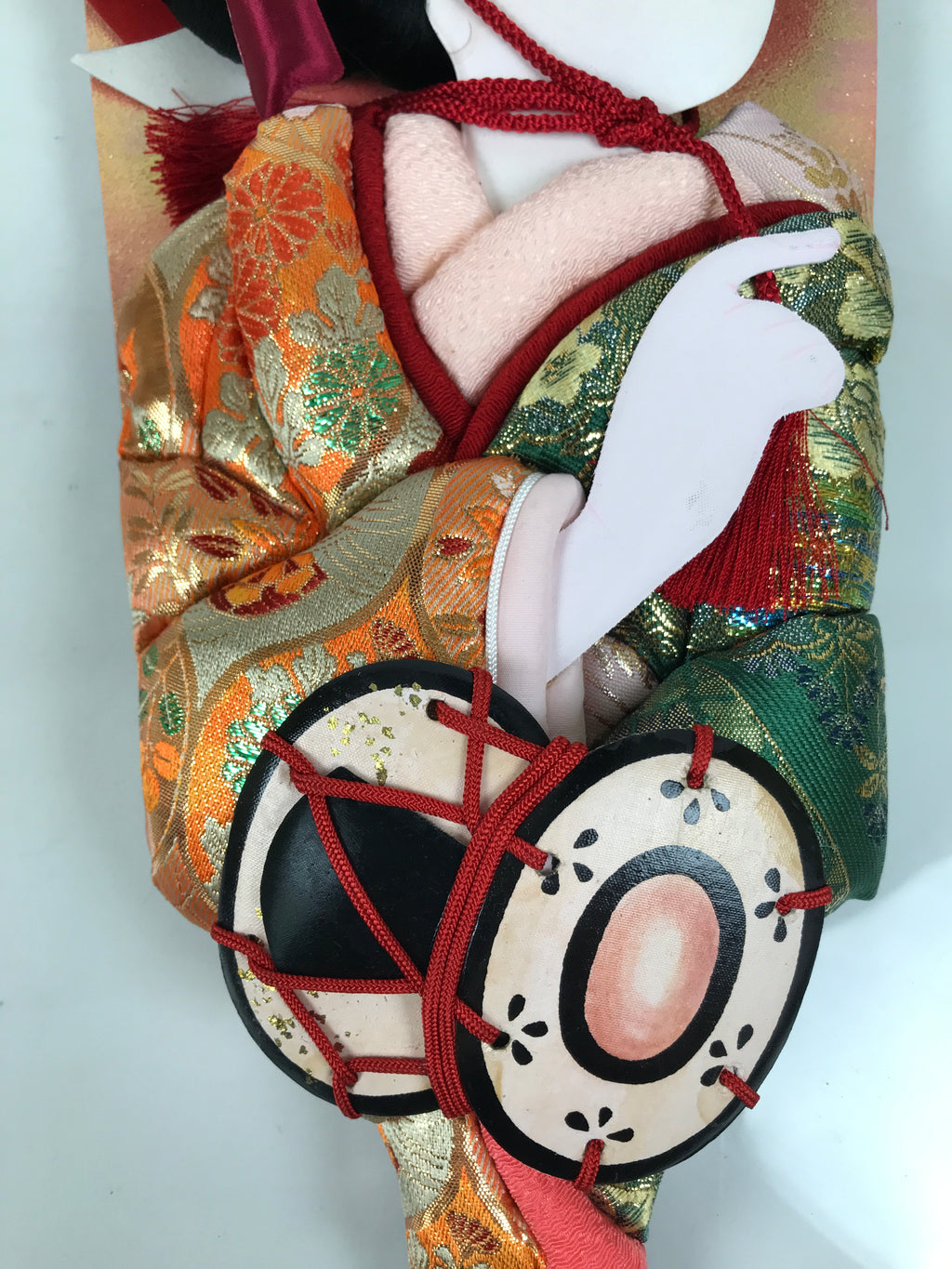 Japanese Decorative Wooden Paddle Hagoita Vtg Geisha Kimono New Years Game JK951-AD - Other Display Item-chidorivintage.com