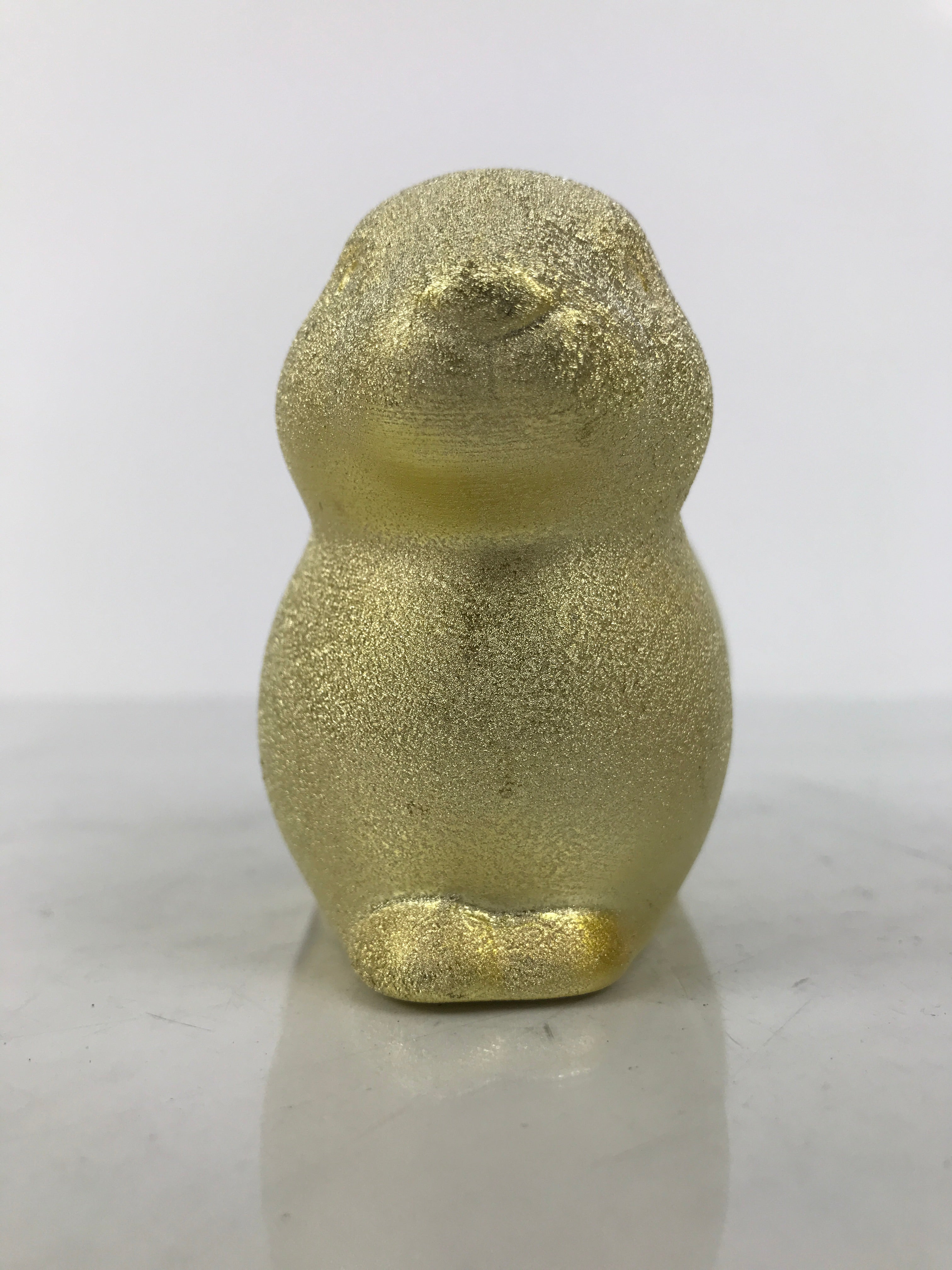 Japanese Clay Figurine Zodiac Rabbit Vtg Lucky Charm Doll Statue Gold ST119-AD - Figurine-chidorivintage.com
