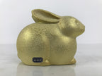Japanese Clay Figurine Zodiac Rabbit Vtg Lucky Charm Doll Statue Gold ST119-AD - Figurine-chidorivintage.com