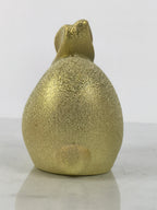 Japanese Clay Figurine Zodiac Rabbit Vtg Lucky Charm Doll Statue Gold ST119-AD - Figurine-chidorivintage.com