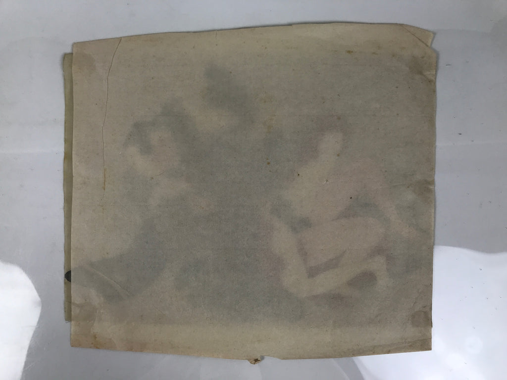Antique Japanese Hand-Painted Silk Shunga Art Ukiyoe Kimono Couple Scene SP13