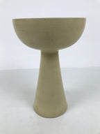 Japanese Ceramic Suiban Flower Vase Vtg Pottery Ikebana Arrangement Beige Y634-KT - Vase-chidorivintage.com