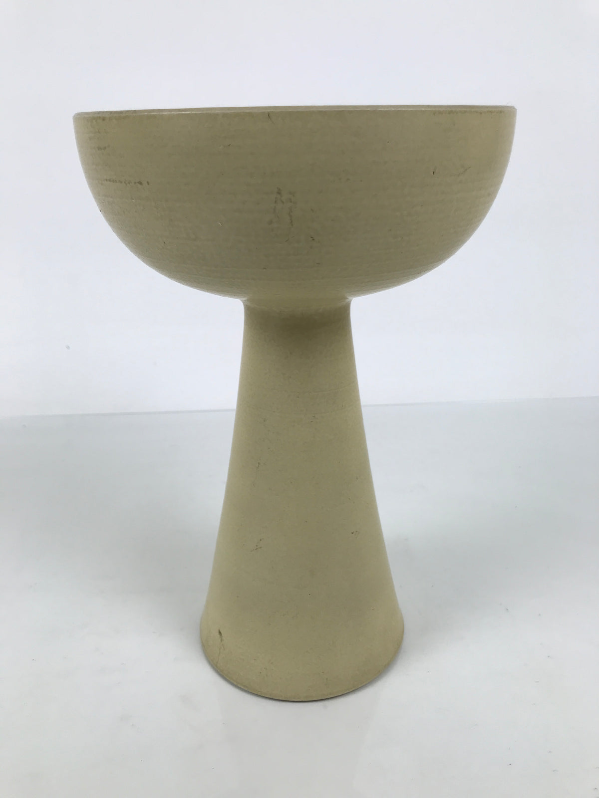 Japanese Ceramic Suiban Flower Vase Vtg Pottery Ikebana Arrangement Beige Y634-KT - Vase-chidorivintage.com