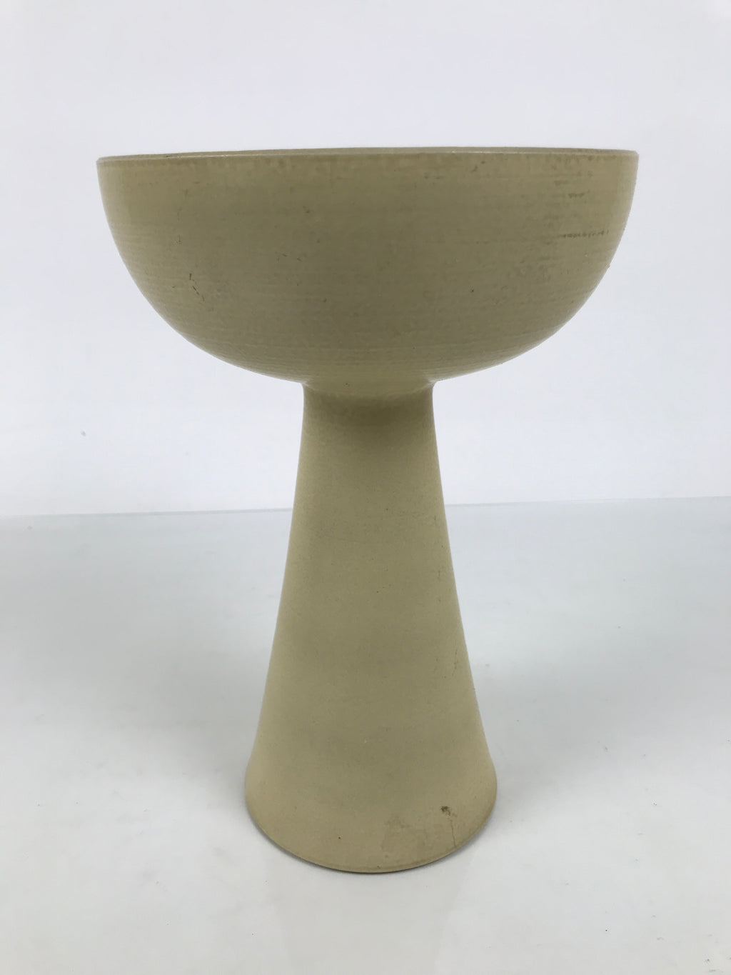 Japanese Ceramic Suiban Flower Vase Vtg Pottery Ikebana Arrangement Beige Y634-KT - Vase-chidorivintage.com