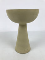 Japanese Ceramic Suiban Flower Vase Vtg Pottery Ikebana Arrangement Beige Y634-KT - Vase-chidorivintage.com