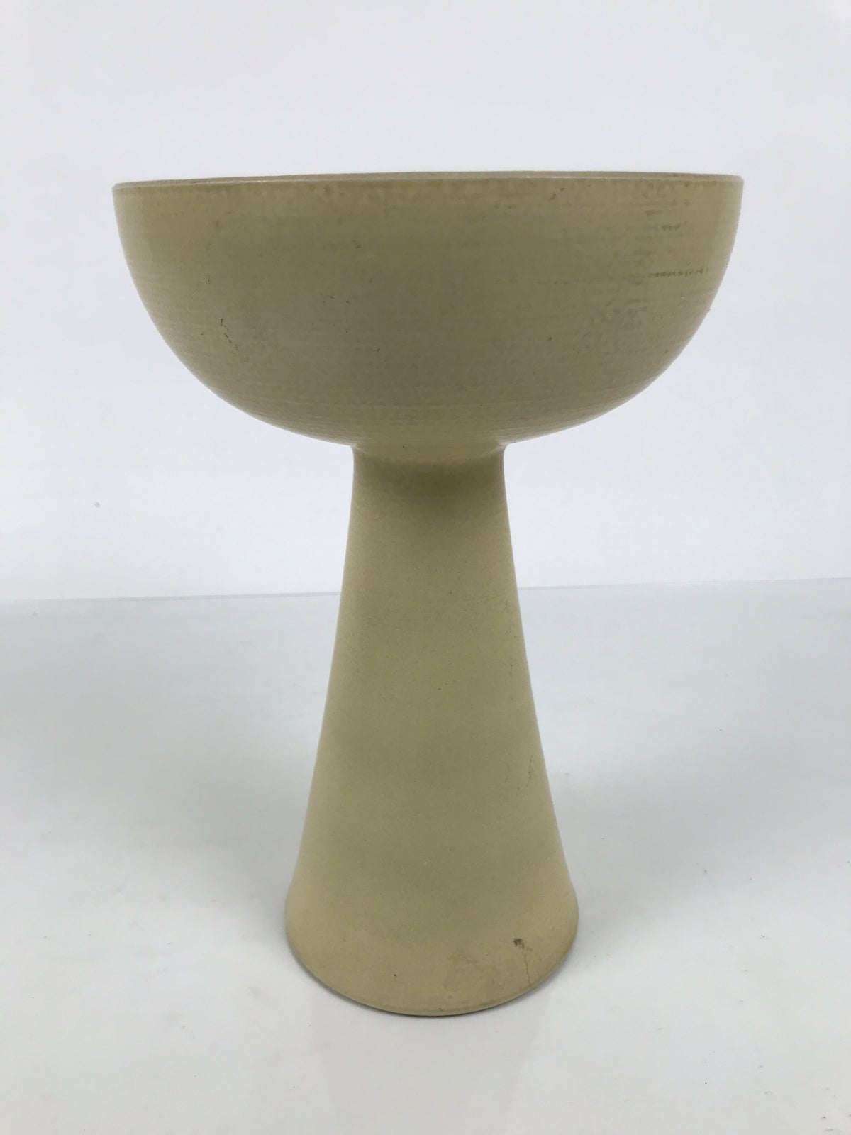Japanese Ceramic Suiban Flower Vase Vtg Pottery Ikebana Arrangement Beige Y634-KT - Vase-chidorivintage.com
