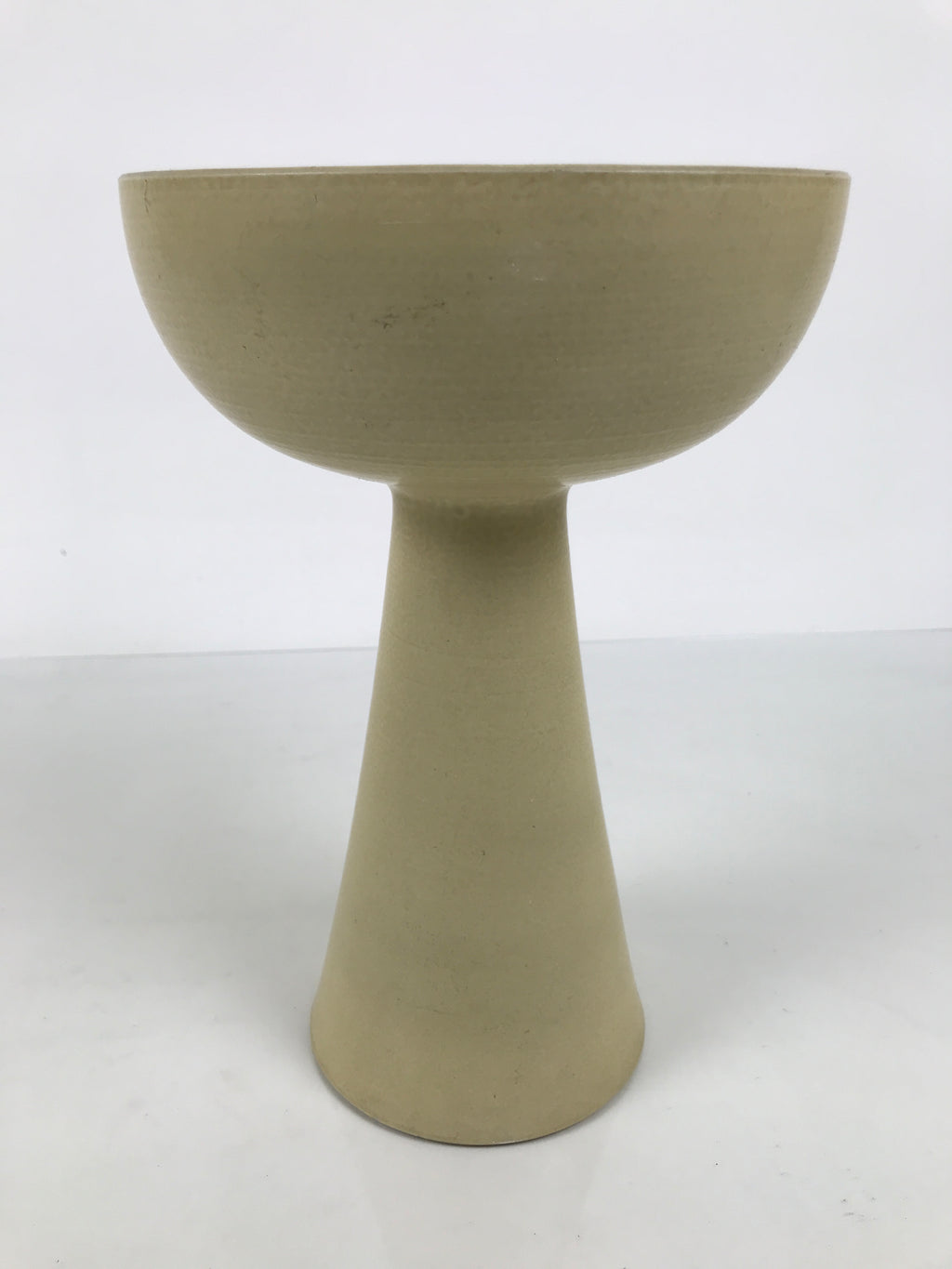 Japanese Ceramic Suiban Flower Vase Vtg Pottery Ikebana Arrangement Beige Y634-KT - Vase-chidorivintage.com