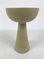 Japanese Ceramic Suiban Flower Vase Vtg Pottery Ikebana Arrangement Beige Y634-KT - Vase-chidorivintage.com