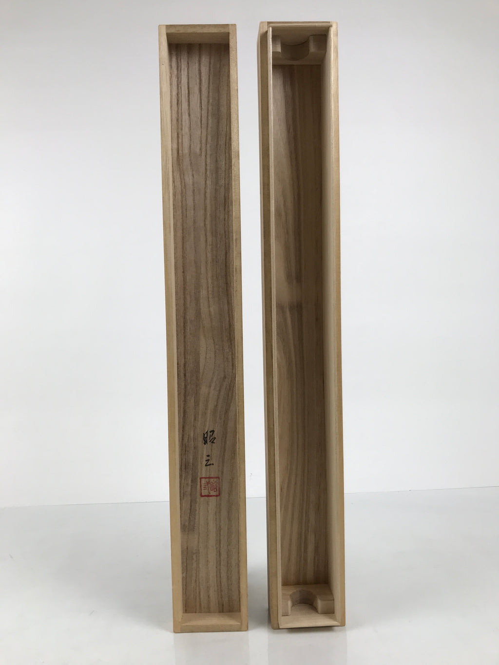 Japanese Wooden Hanging Scroll Box Vtg Kakejiku Hako Inside Length 60.2cm SB359-AD - Scroll Accessory-chidorivintage.com
