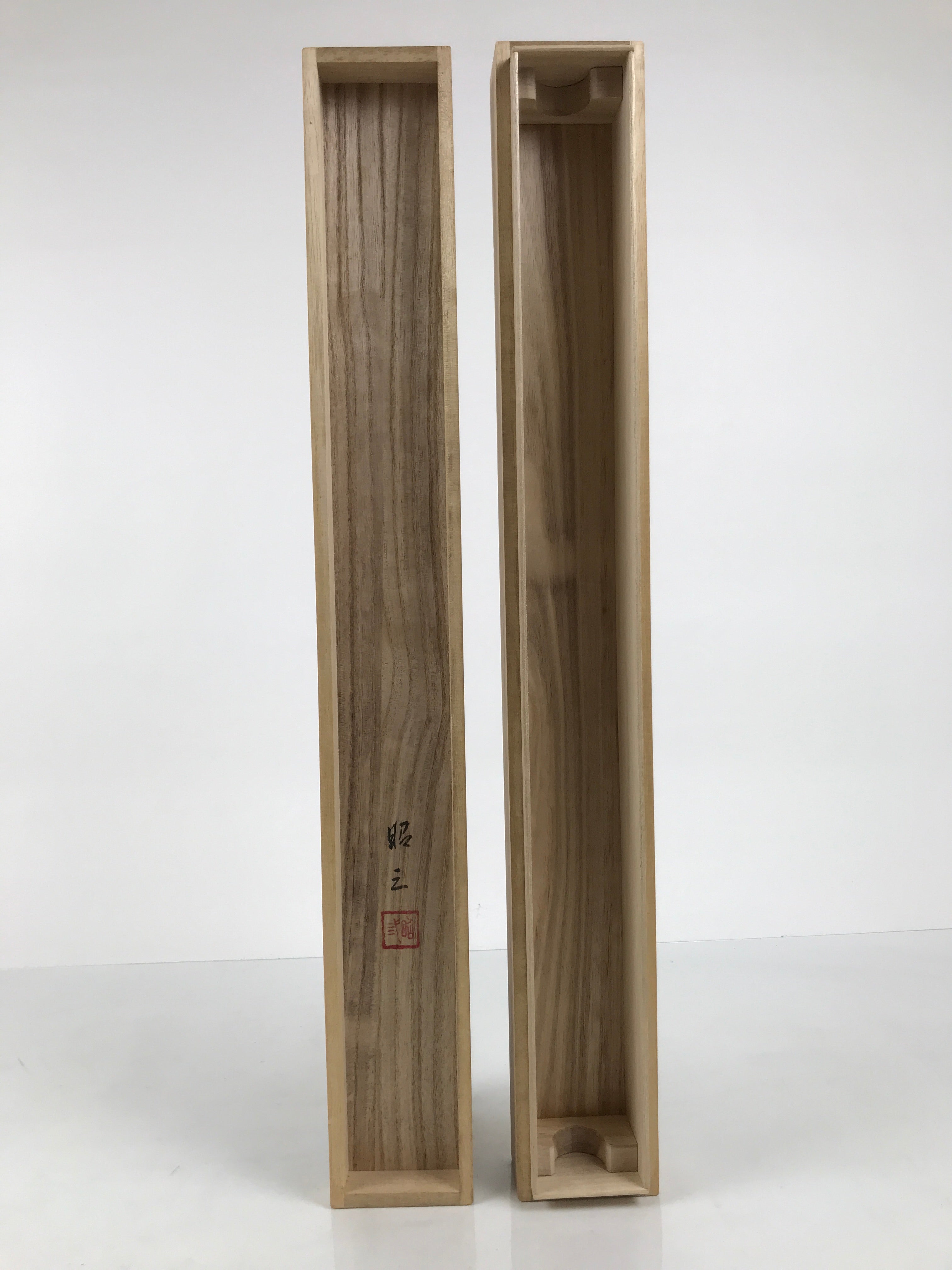 Japanese Wooden Hanging Scroll Box Vtg Kakejiku Hako Inside Length 60.2cm SB359-AD - Scroll Accessory-chidorivintage.com