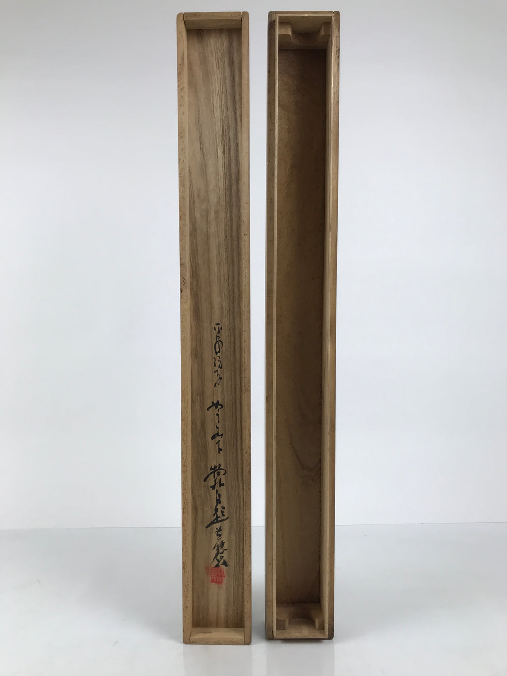 Japanese Wooden Hanging Scroll Box Vtg Kakejiku Hako Inside Length 72cm SB360-AD - Scroll Accessory-chidorivintage.com