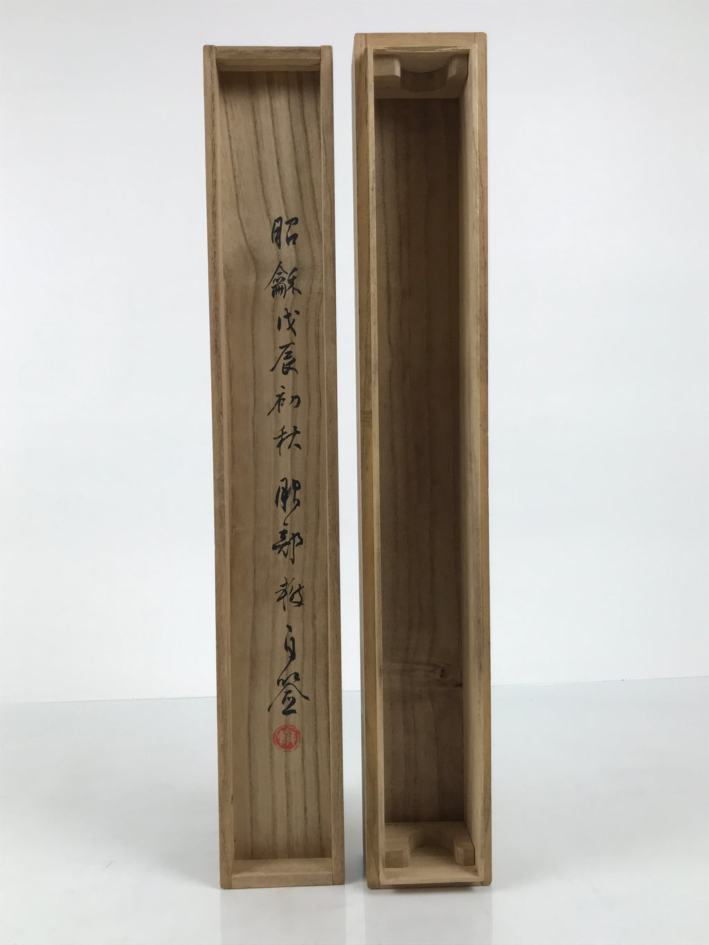 Japanese Wooden Hanging Scroll Box Vtg Kakejiku Hako Inside Length 49.9cm SB361-AD - Scroll Accessory-chidorivintage.com