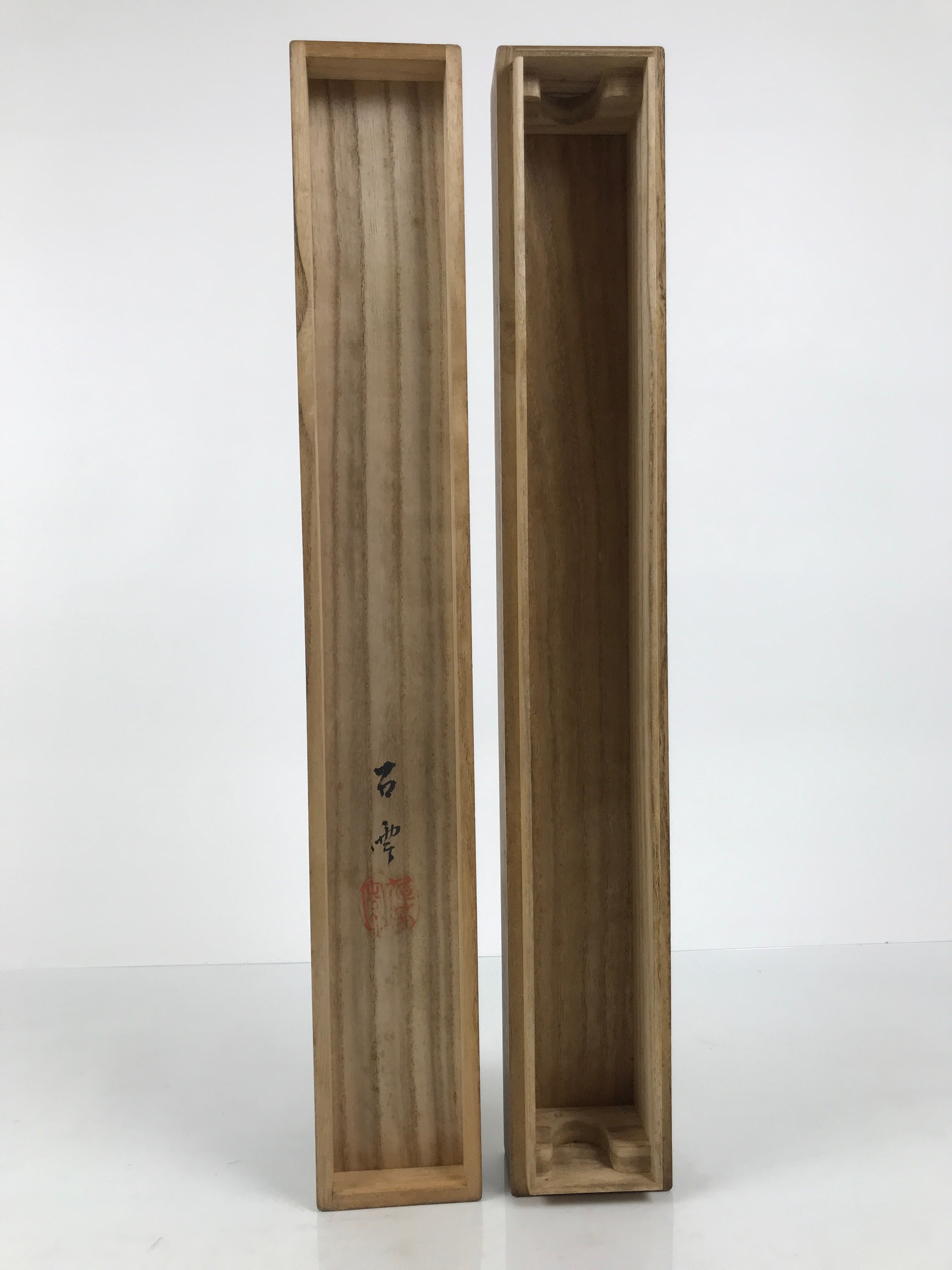 Japanese Wooden Hanging Scroll Box Vtg Kakejiku Hako Inside Length 51.6cm SB362-AD - Scroll Accessory-chidorivintage.com