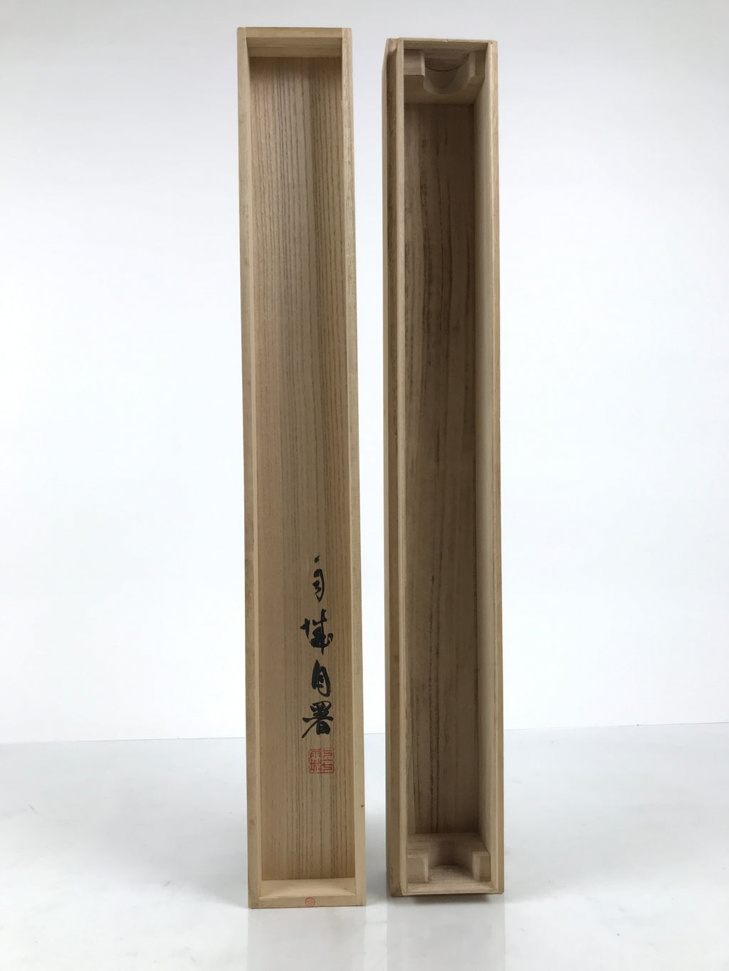 Japanese Wooden Hanging Scroll Box Vtg Kakejiku Hako Inside Length 57.6cm SB366-AD - Scroll Accessory-chidorivintage.com
