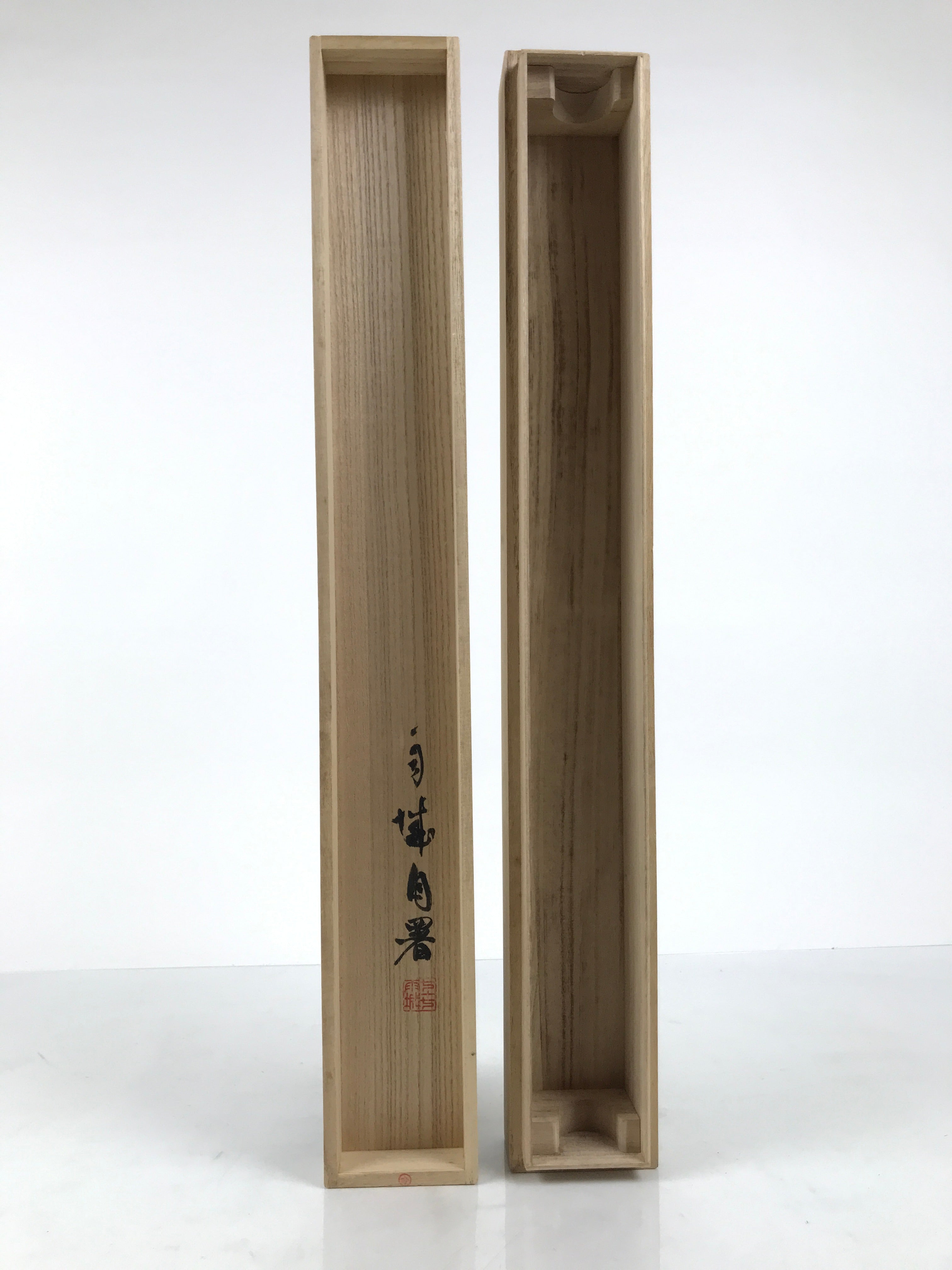 Japanese Wooden Hanging Scroll Box Vtg Kakejiku Hako Inside Length 57.6cm SB366-AD - Scroll Accessory-chidorivintage.com