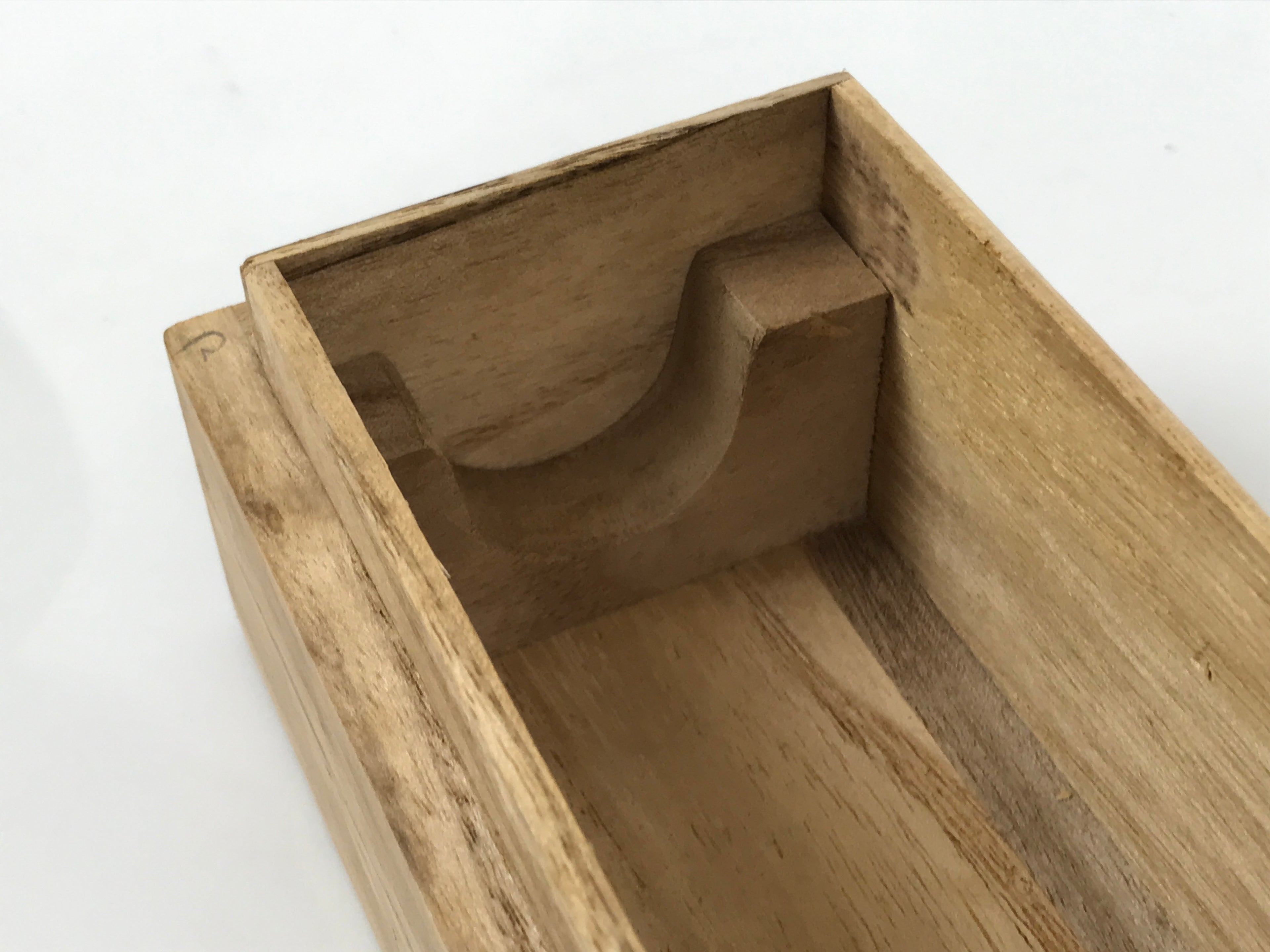 Japanese Wooden Hanging Scroll Box Vtg Kakejiku Hako Inside Length 54.7cm SB367-AD - Scroll Accessory-chidorivintage.com