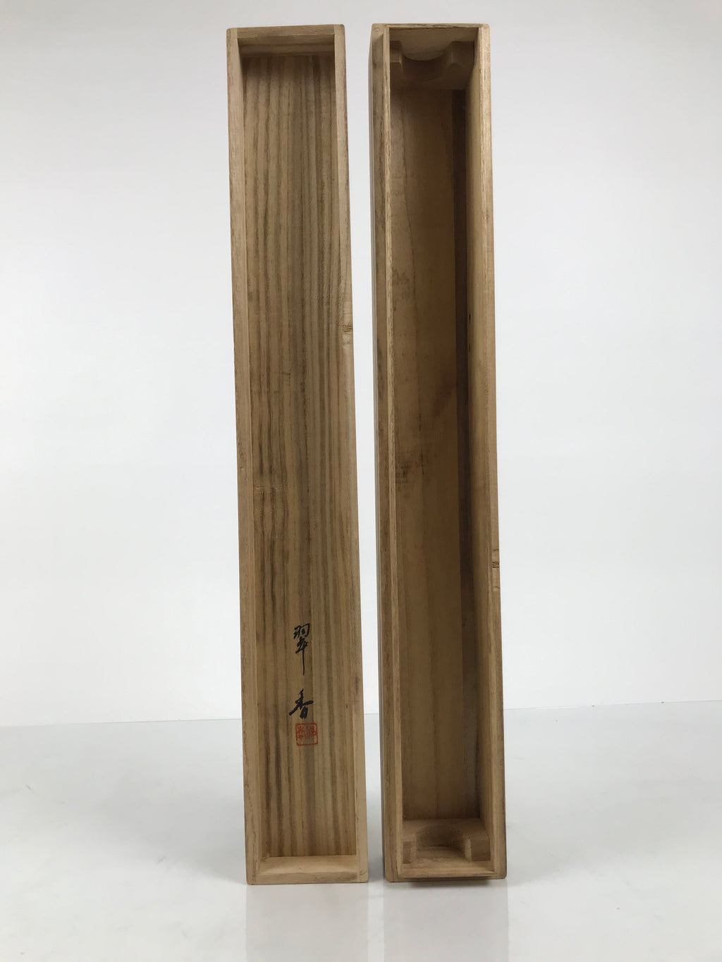 Japanese Wooden Hanging Scroll Box Vtg Kakejiku Hako Inside Length 54.7cm SB367-AD - Scroll Accessory-chidorivintage.com