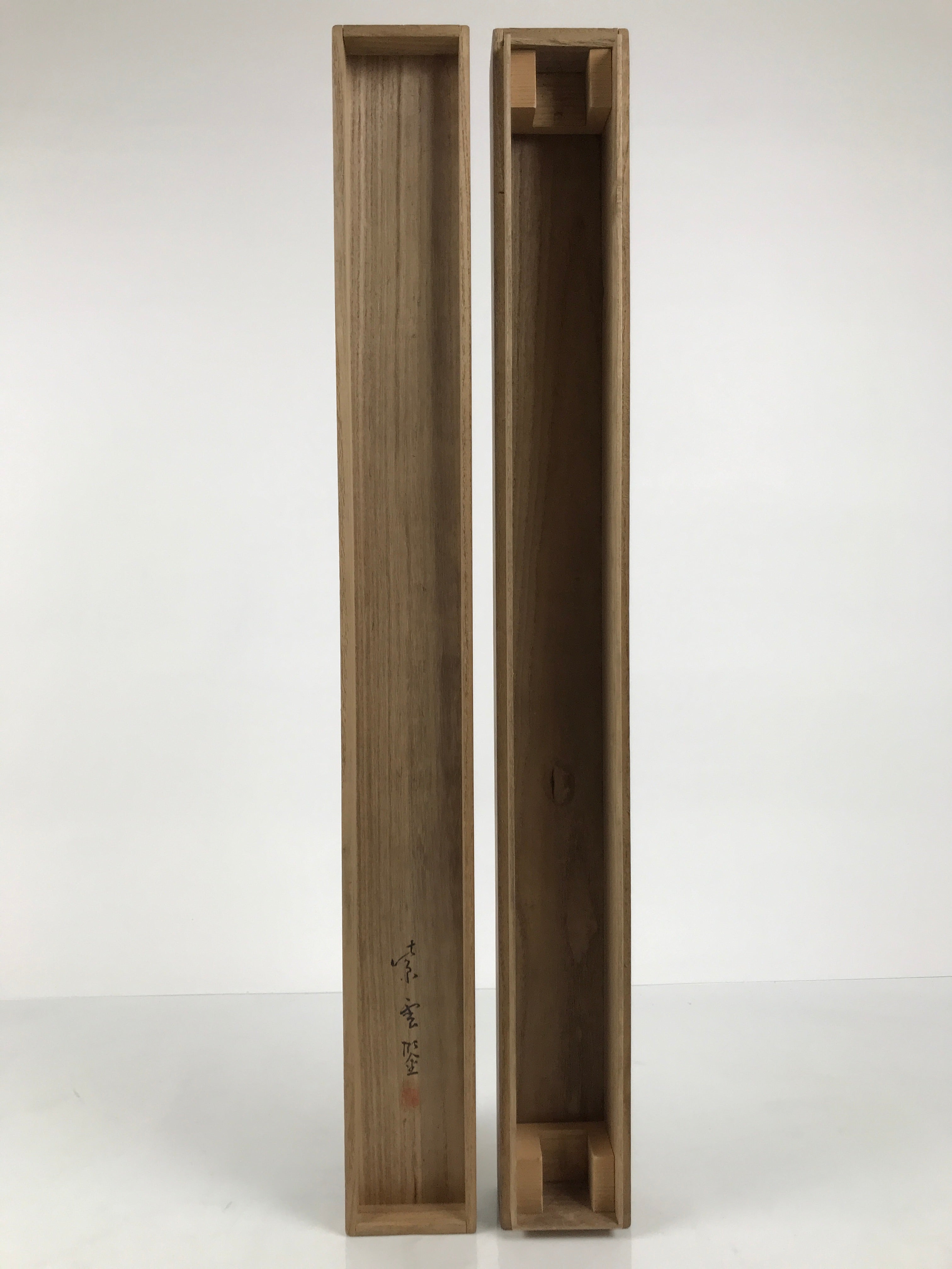 Japanese Wooden Hanging Scroll Box Vtg Kakejiku Hako Inside Length 69.8cm SB368-AD - Scroll Accessory-chidorivintage.com