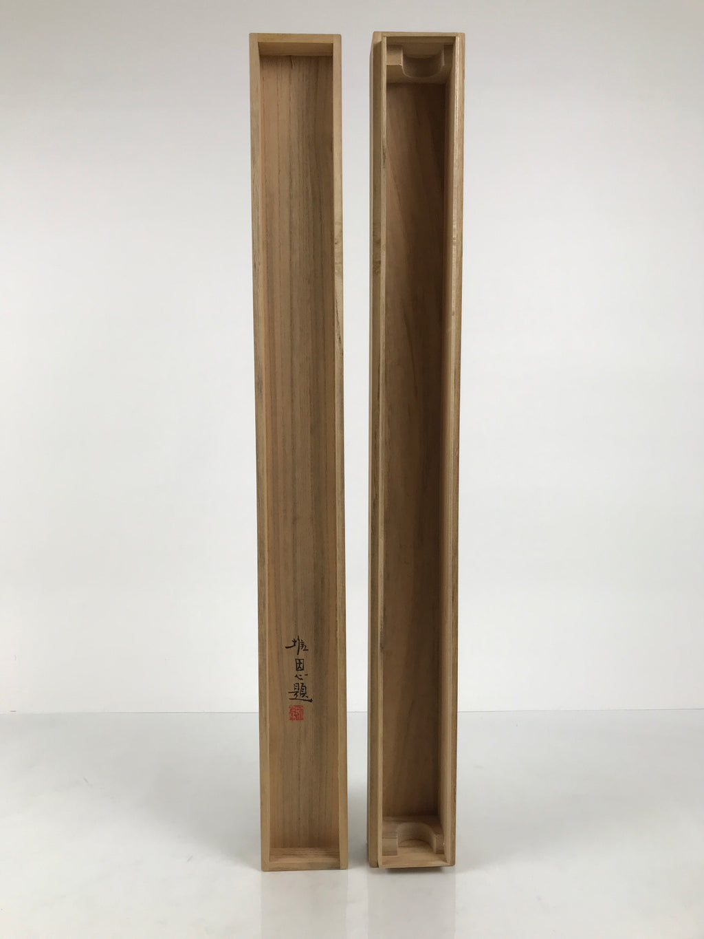 Japanese Wooden Hanging Scroll Box Vtg Kakejiku Hako Inside Length 71.3cm SB374-AD - Scroll Accessory-chidorivintage.com